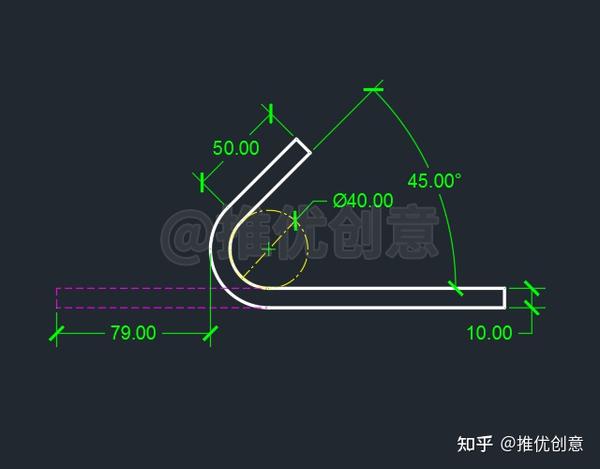 cad怎么画钢筋箍筋135°弯钩?