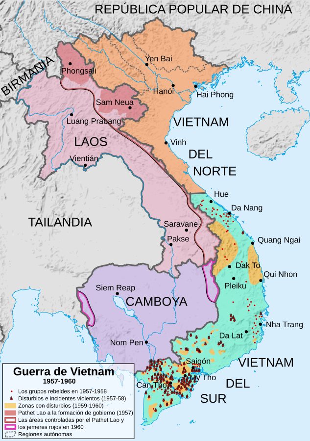 越南战争本质上是一场美国等反共阵营国家支持的 越南共和国(南越)