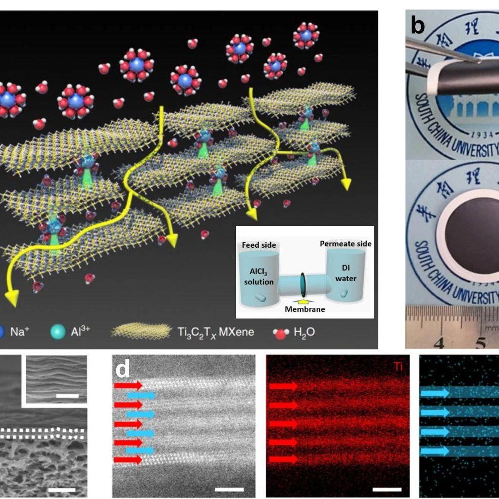 华南理工大学王海辉教授铝离子插层mxene膜向海水要淡水