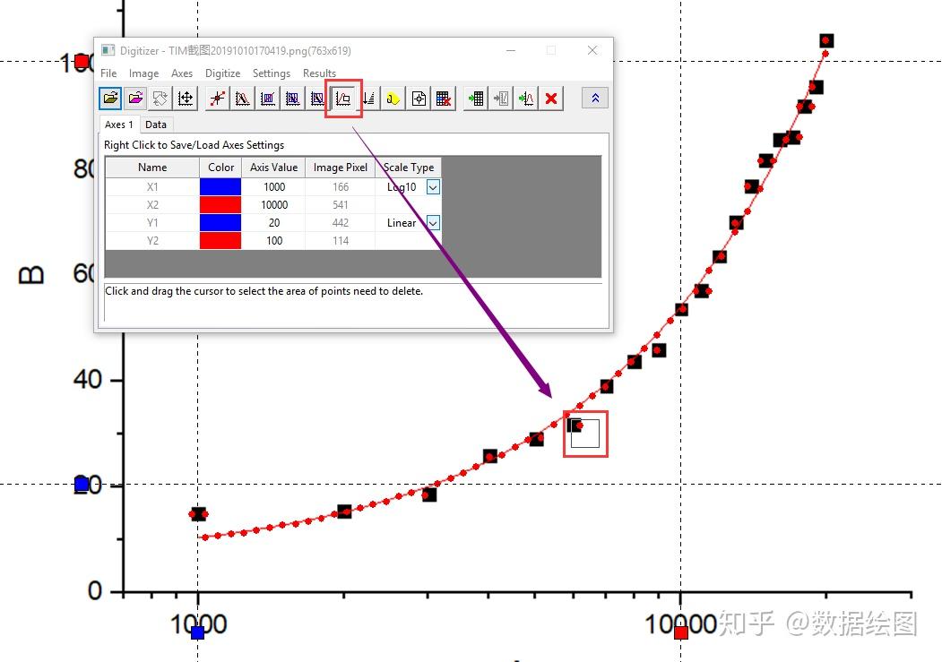 Origin pro digitizer 5 log10 