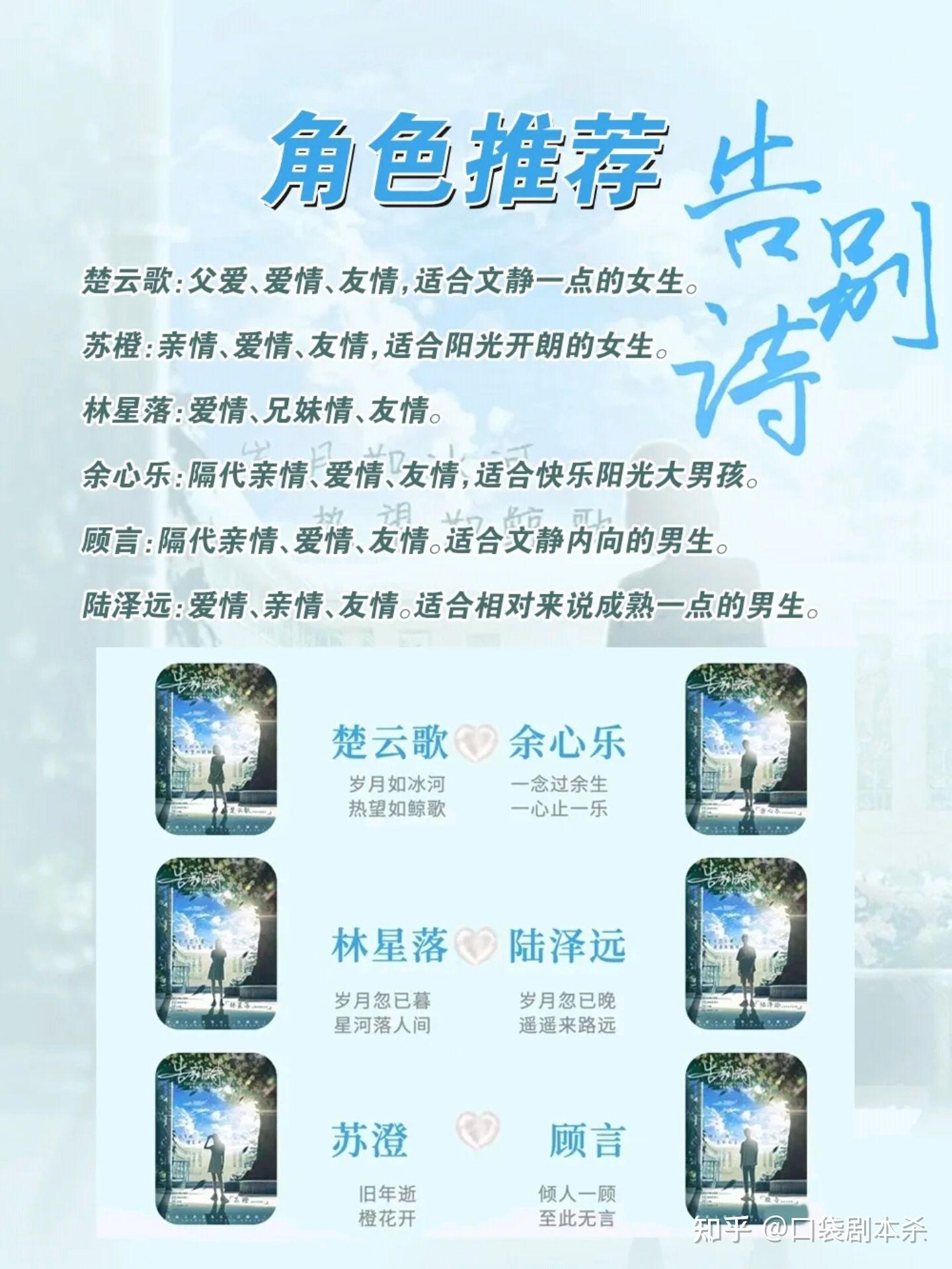 剧本杀测评「《告别诗》 - 知乎