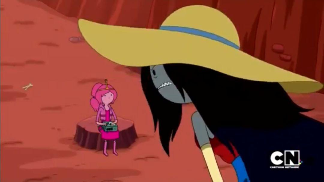 泡泡糖公主(princess bubblegum)和独来独往的吸血鬼女王玛瑟琳