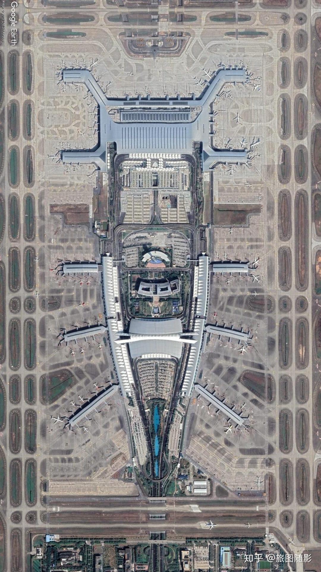 卫星航拍中国10大机场广州机场像鳄鱼重庆昆明像甲虫神奇