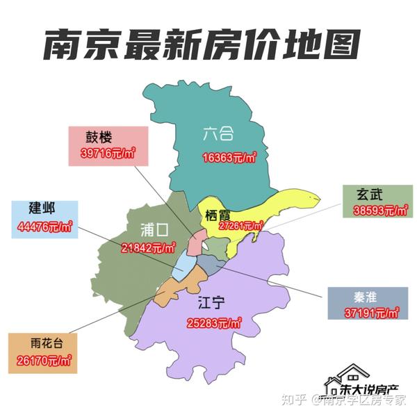 南京最新学区房价地图 看看你家的房子涨了没 年6月