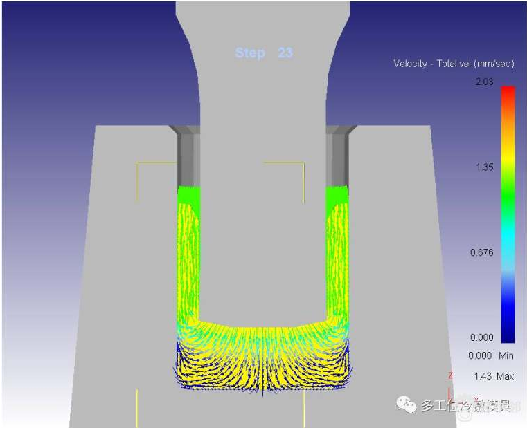 deform模拟料坯反挤压