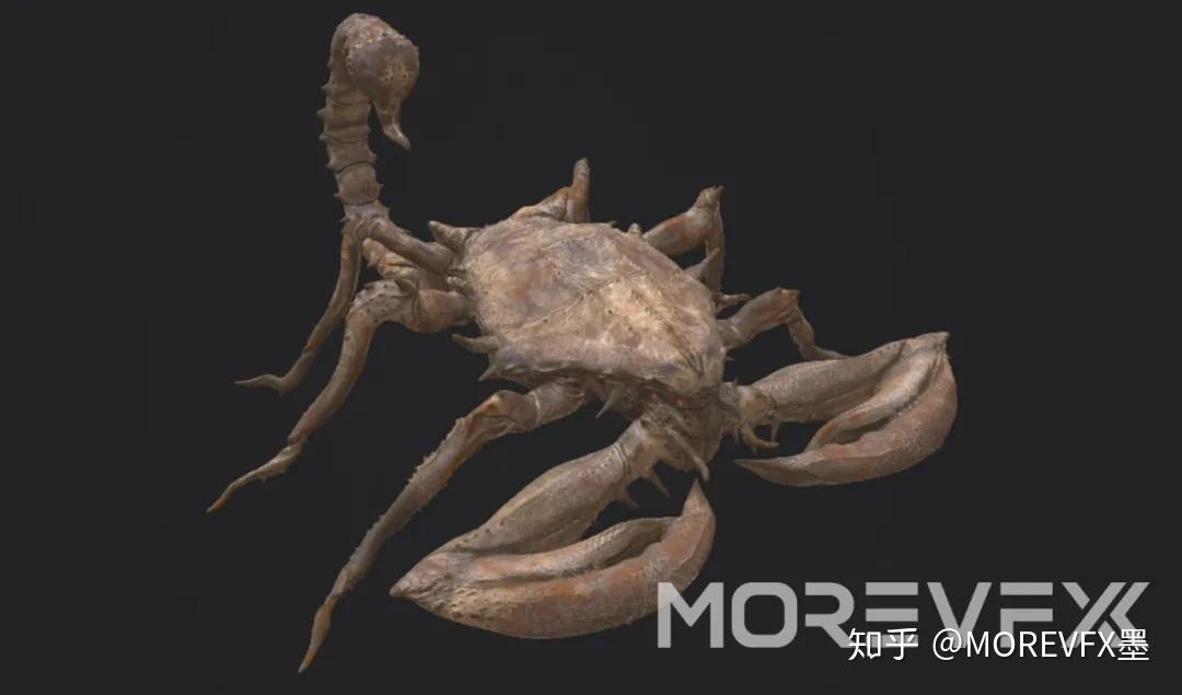 背景,拿到概念设计后,艺术家对蝎子习性,大小以及沙漠环境深入了解