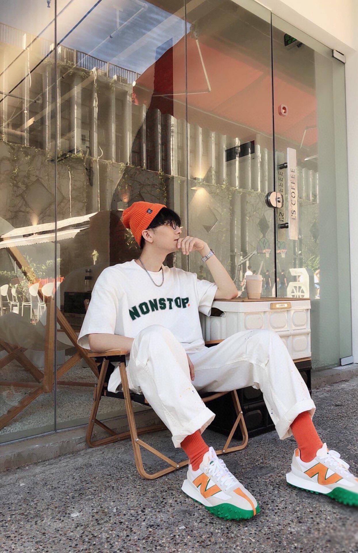 newbalance白绿橙uxc72cbd新百伦复古运动鞋