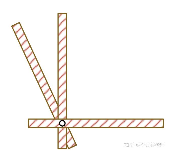 转动,这时从钉帽向钉尖的方向看去,也是一个连接三个刚片的复铰的形式