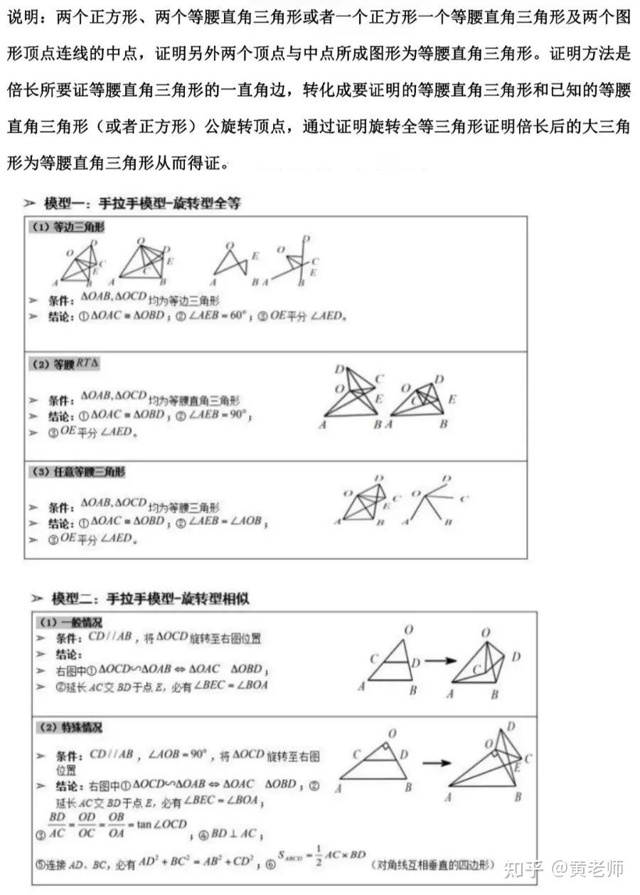 初中数学|中考几何模型超详细总结,务必替孩子收藏起来! - 知乎