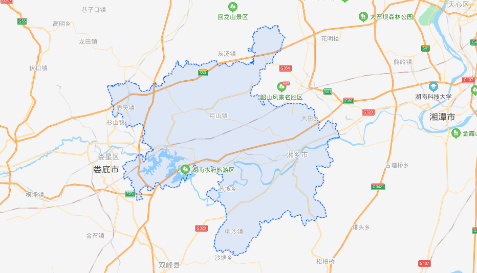 湘乡市各乡镇地图图片