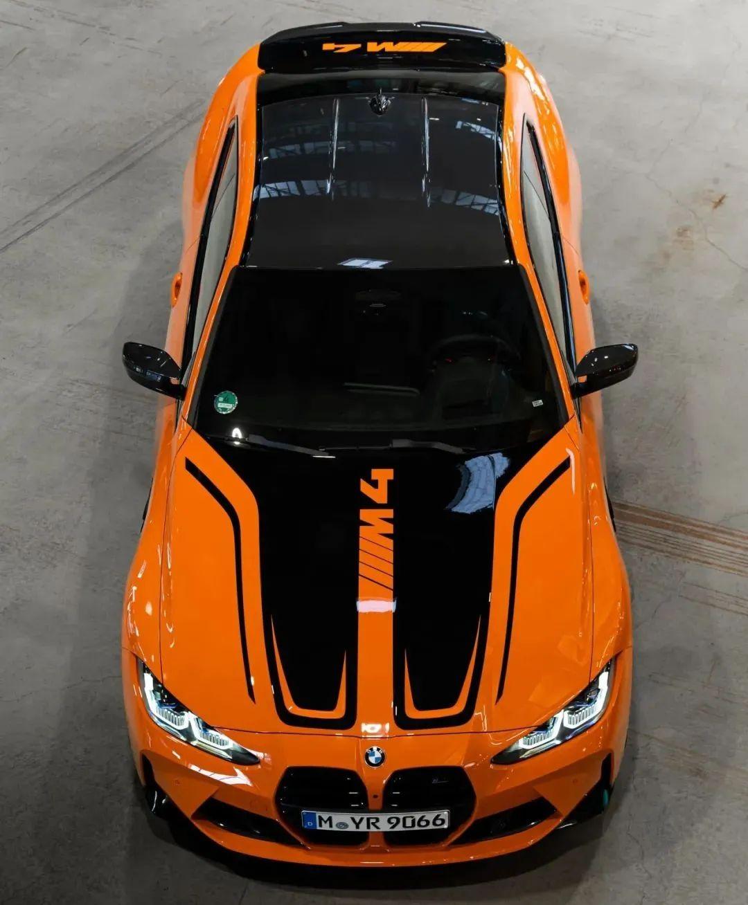 喷涂技术的m4此次宝马宣布为m4新增的m图案虽然不像这19台的拉花一样