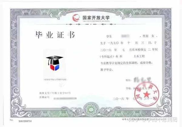 和学历查询。报名前取得国民教育系列的专科毕业证，主要通过网络学习。 【国家开放大学毕业证样本】3.成