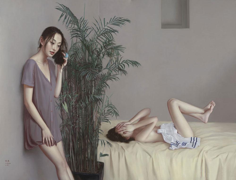 清纯女孩的写实:李贵君油画作品欣赏