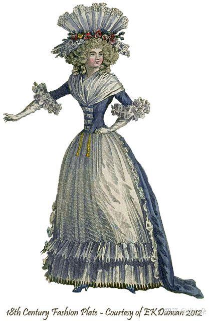 欧洲古典洛可可风格服饰服装设计手绘美术学习资料绘画素材资源临摹