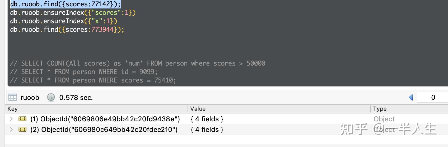 Mongodb 100w 
