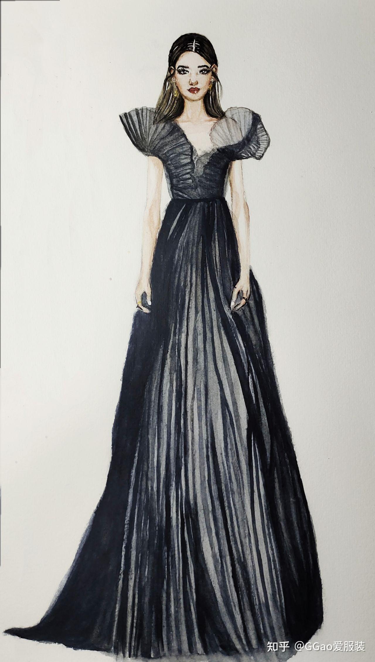 服装效果图水彩