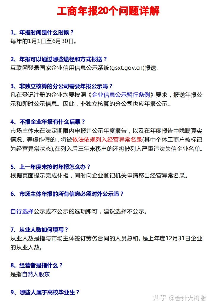 企业工商年报操作指南：从数据准备到提交的每一步，小白也能看懂 - 知乎