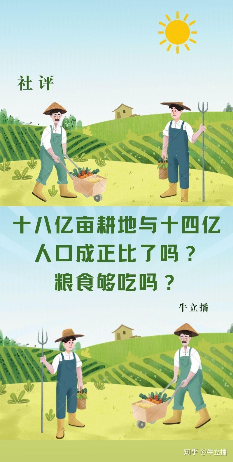 社評十八億畝耕地與十四億人口成正比了嗎糧食夠吃嗎