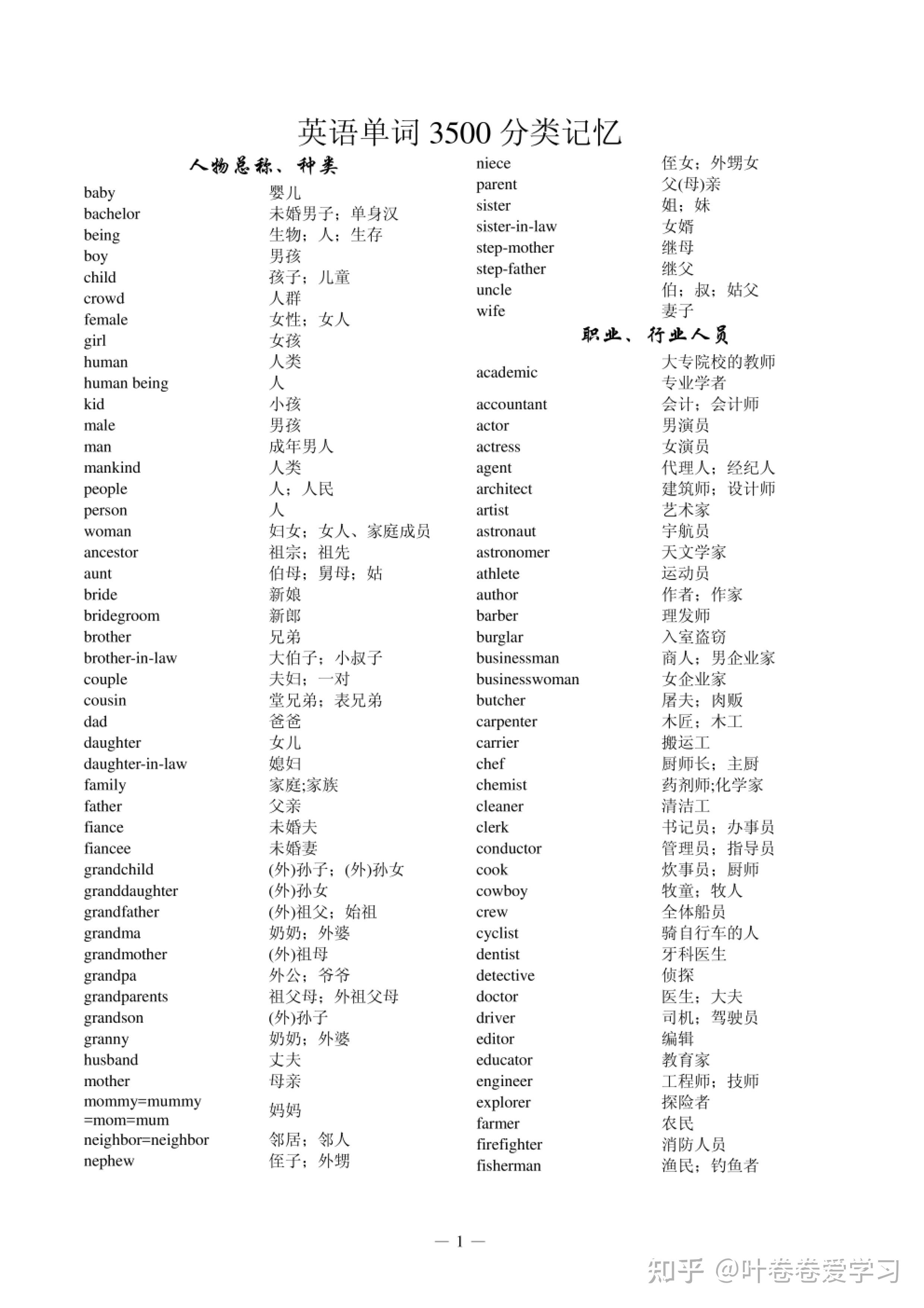 【高考英语】3500词汇分类记忆表，搭配例题——英语成绩一飞冲天！！！ - 知乎
