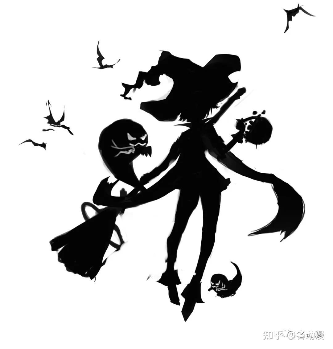 四,优秀作品展示最后再看看名动漫的学生ashen是如何利用剪影进行创作