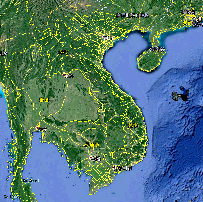 从高空俯瞰越南海防市兰夏湾的迷人景观