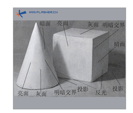 素描自学入门:素描三大面五大调 物体的明暗规律