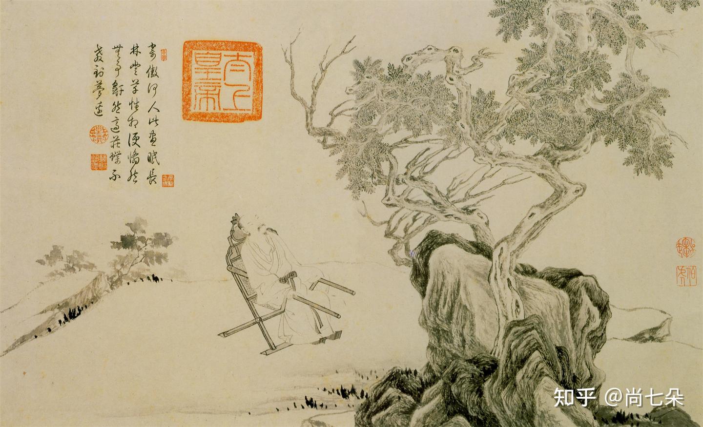 明代唐寅唐伯虎山水人物画古代高清国画图片保存- 知乎