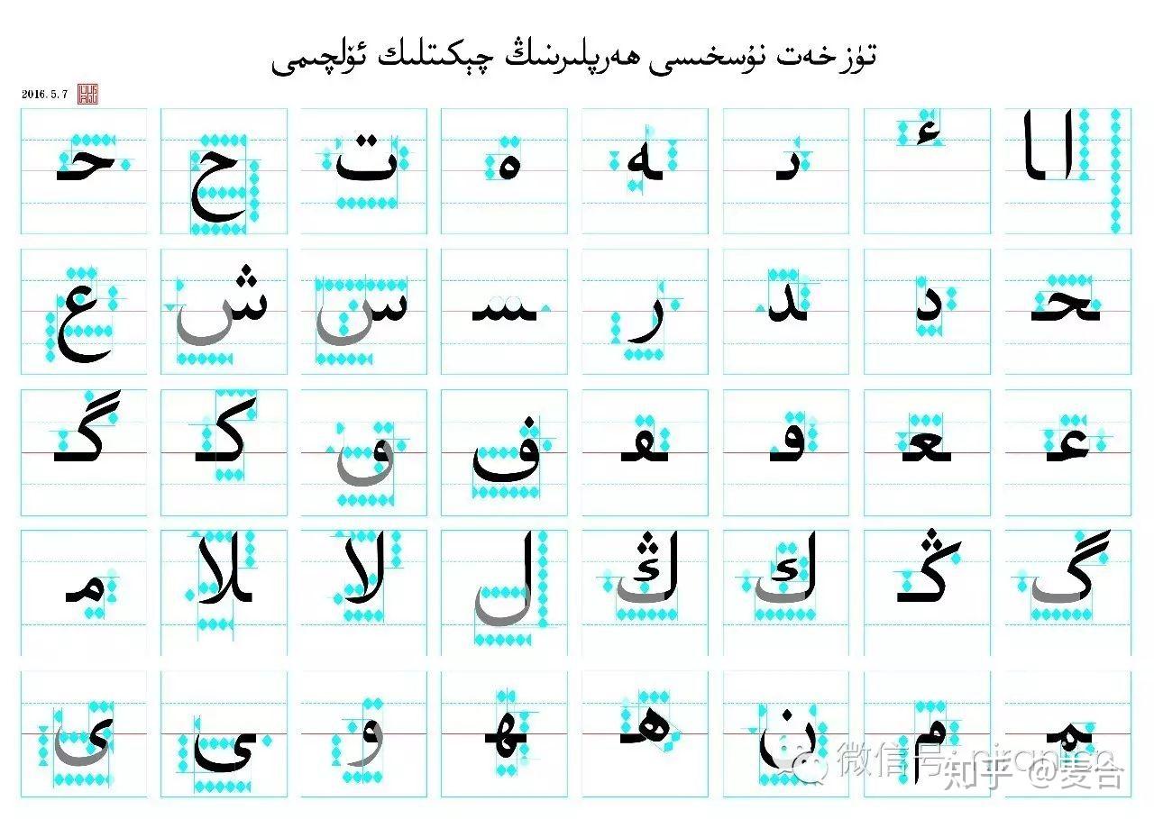 新疆文字与汉字对照表图片
