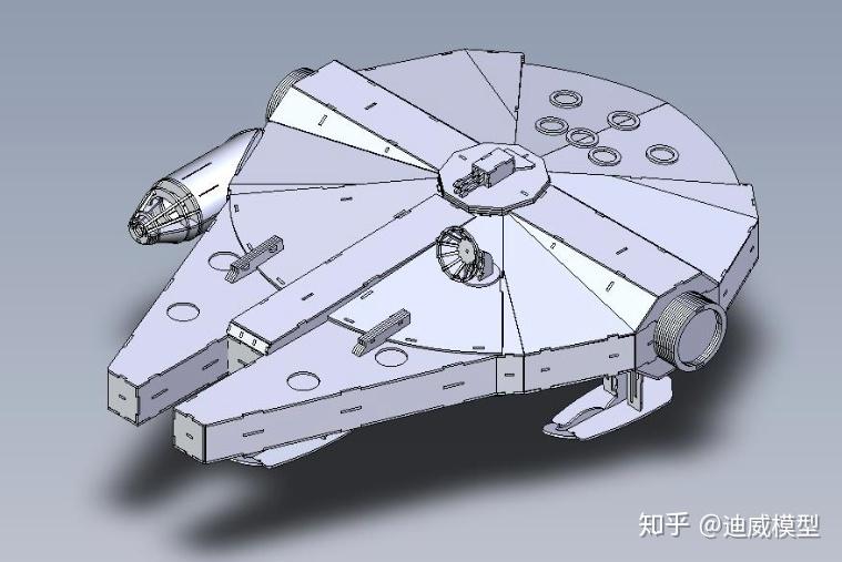 千年隼星球大战3d拼图模型图纸下载