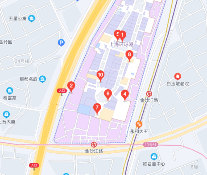 环球港内部地图图片