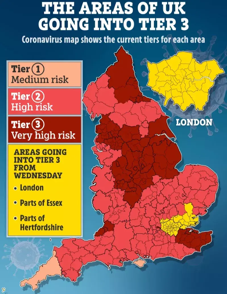 伦敦重回三级封锁英格兰发现变种病毒英国人反正头铁就完事了