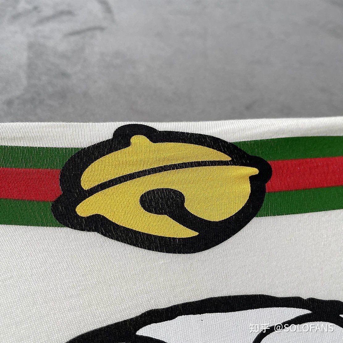 gucci大头叮当猫杏色短袖t恤