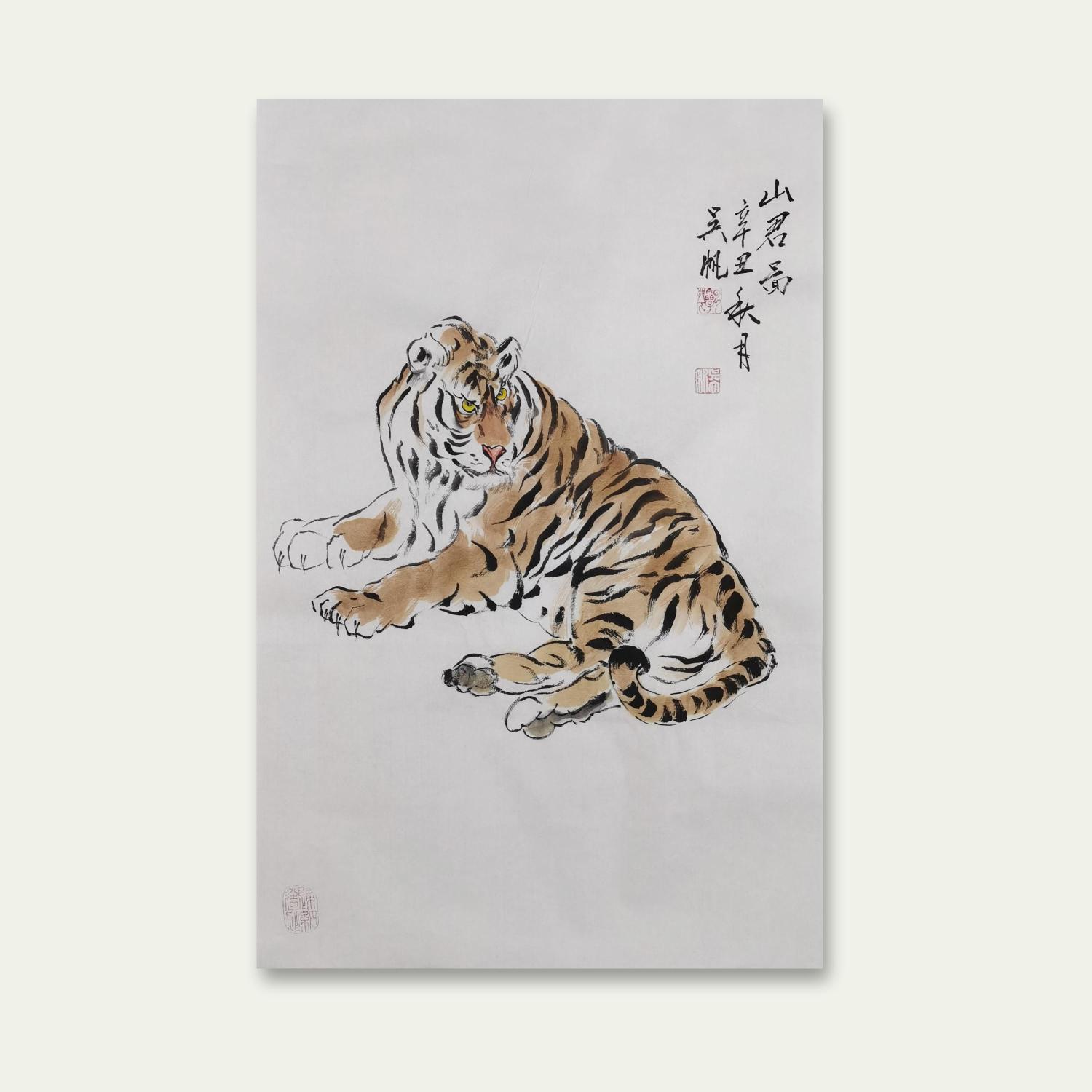 画家吴帆国画作品雄风被新加坡国大博物馆收藏