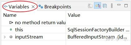 打開調試斷點breakpoint:□ 打開變量監視要看一個方法的內部