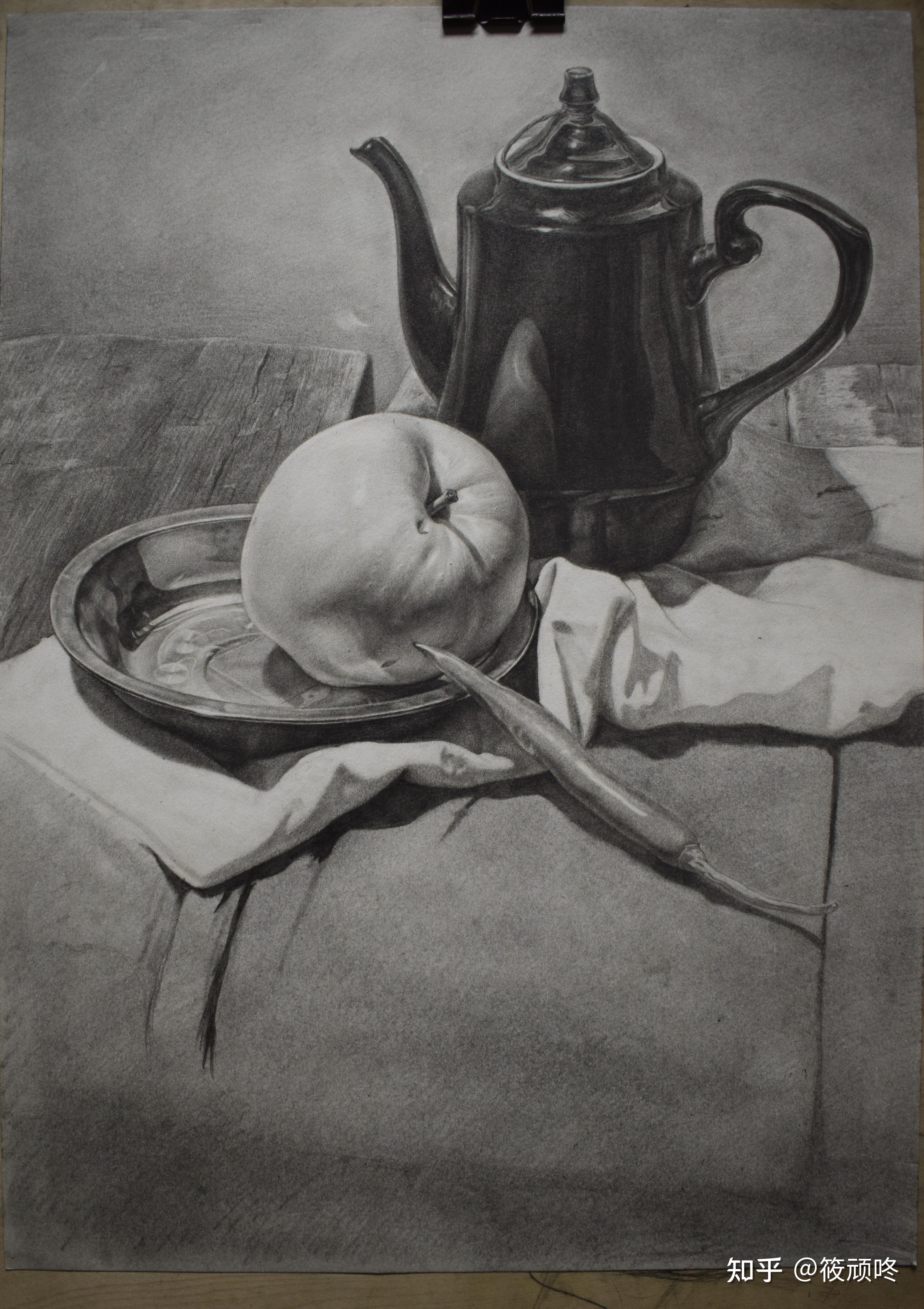 教程|素描静物之细抠画法
