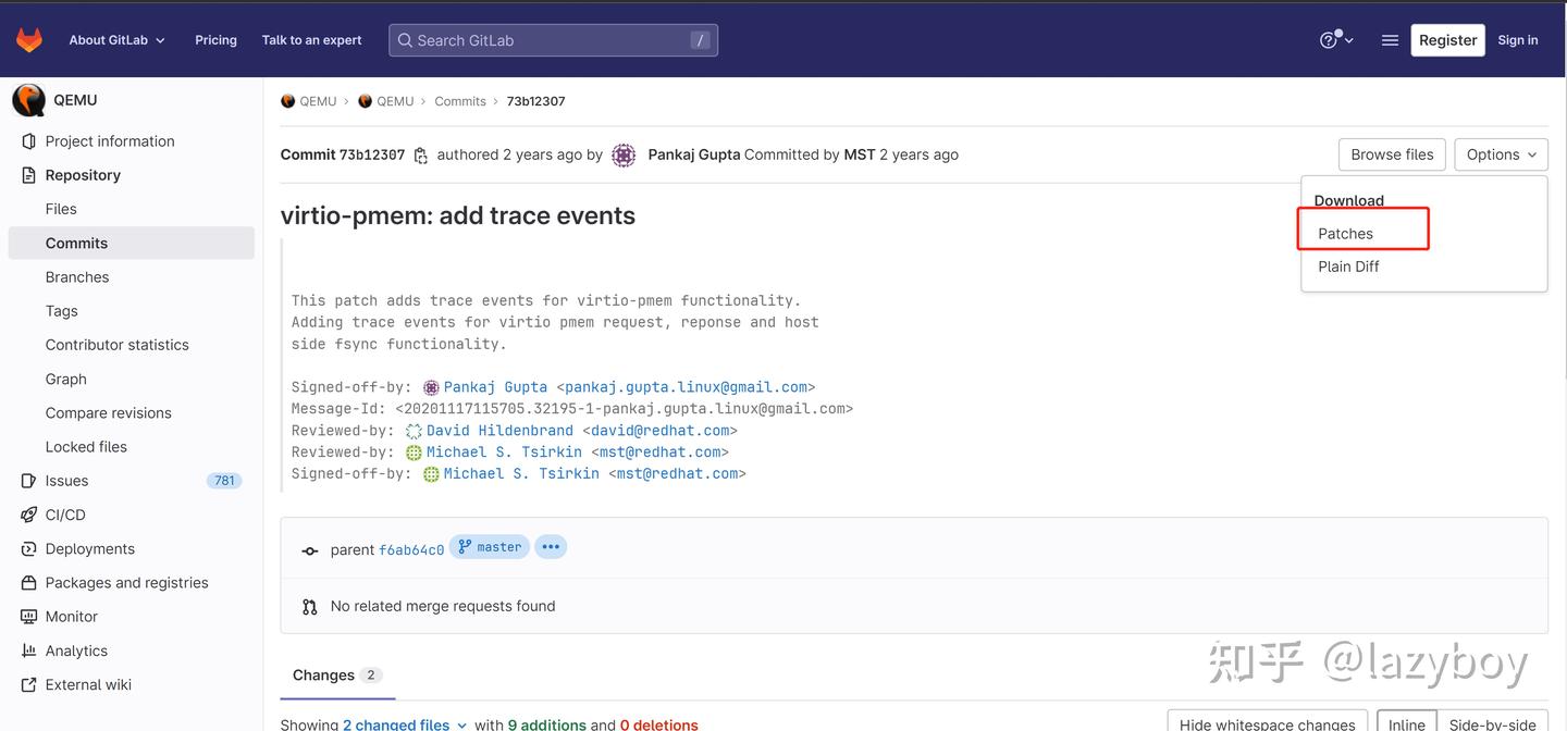 Dev tools git patch 