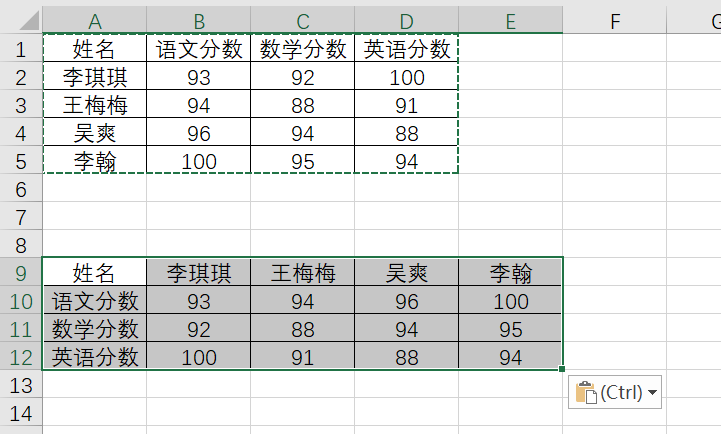 Excel技巧:表格里的行和列,如何互换? - 知乎