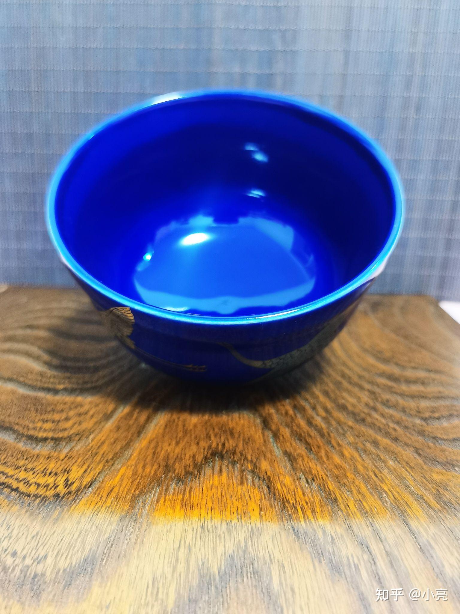 日本回流深邃帝王蓝抹茶碗