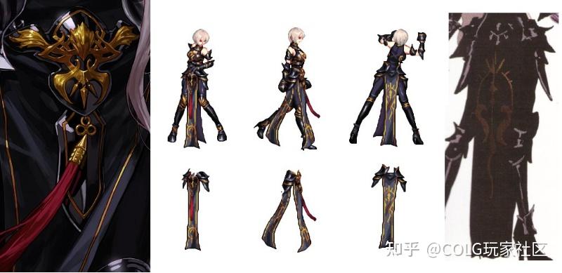 dnf高冷黑暗的御姐暗殿骑士美术设定一览