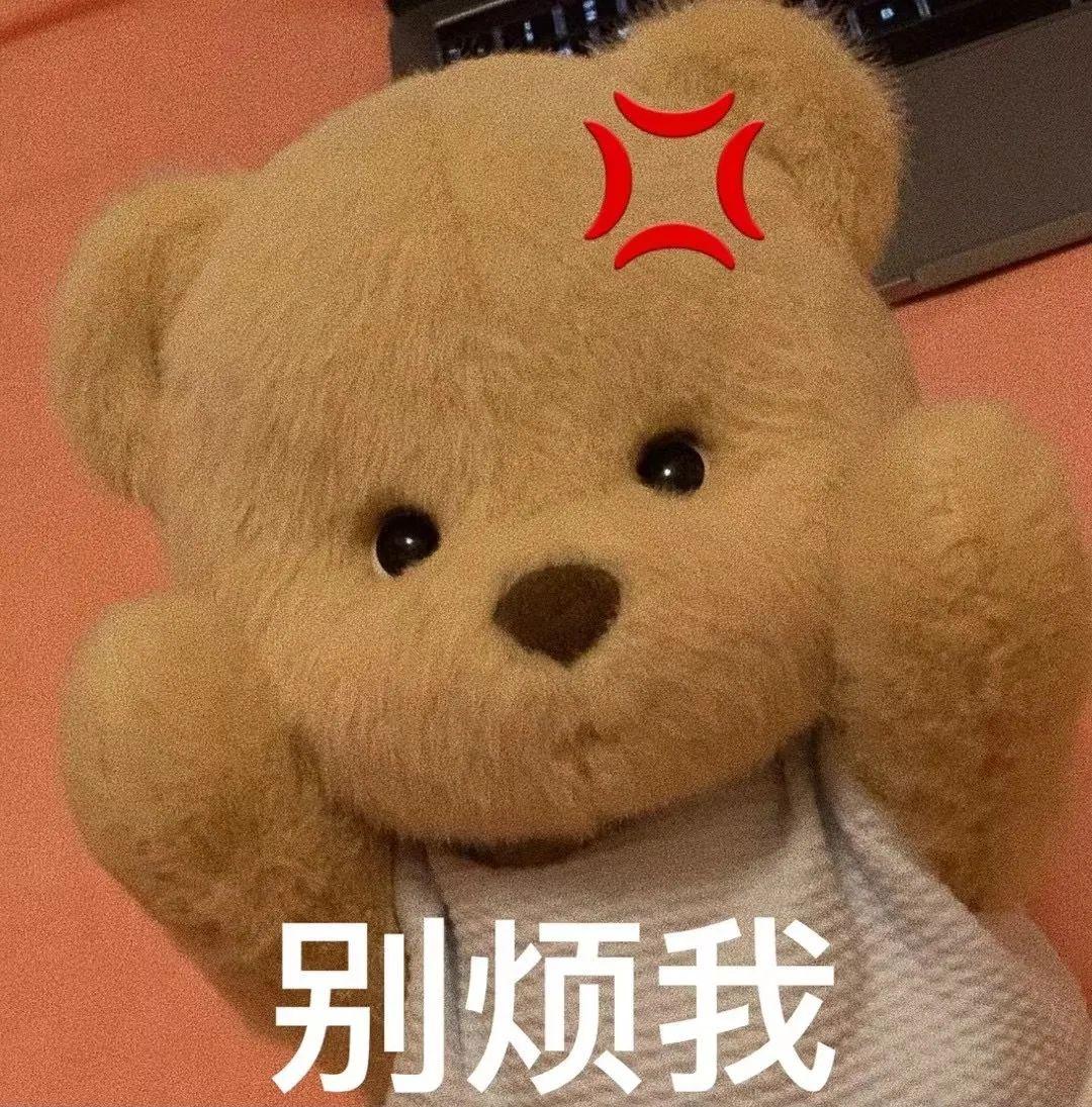 小红书超火的可爱莉娜熊聊天表情包
