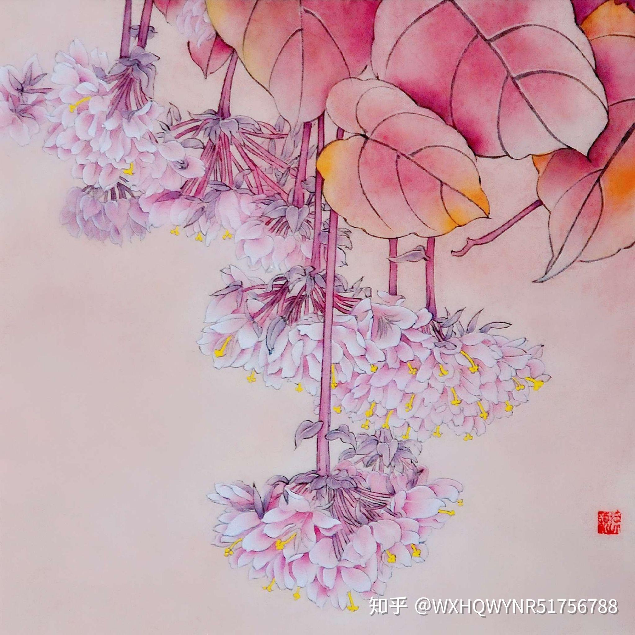 徐颖画家非洲芙蓉国画作品欣赏