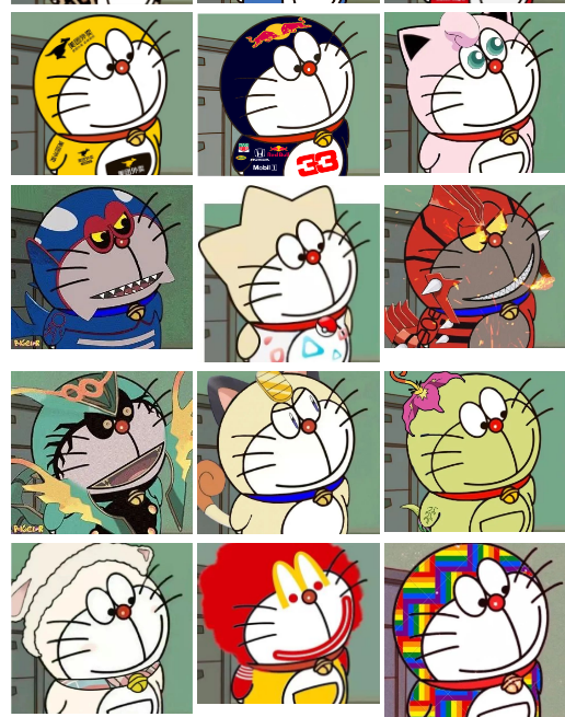 150张百变哆啦a梦蓝胖子表情包