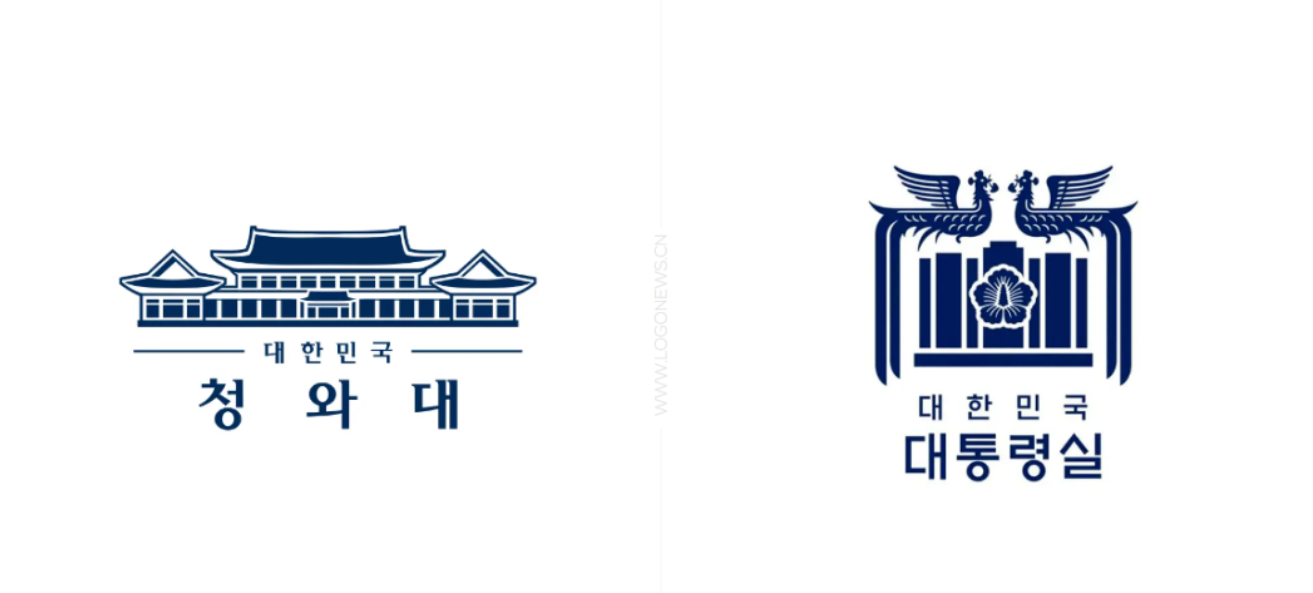 预示着此前象征总统府的「蓝色青瓦台」标志将消失在历史中