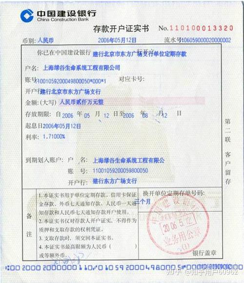 银行业务小知识点-单位定期存款开户证实书 - 知乎