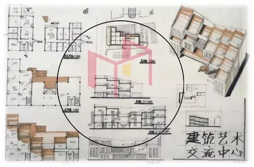 建築藝術交流中心設計,是複試班第二次畫的快題,方案套用了一個展覽館