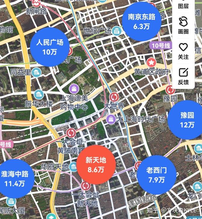 新天地是原法租界,属于老卢湾区,是老牌的"上只角"地段,2035上海中央