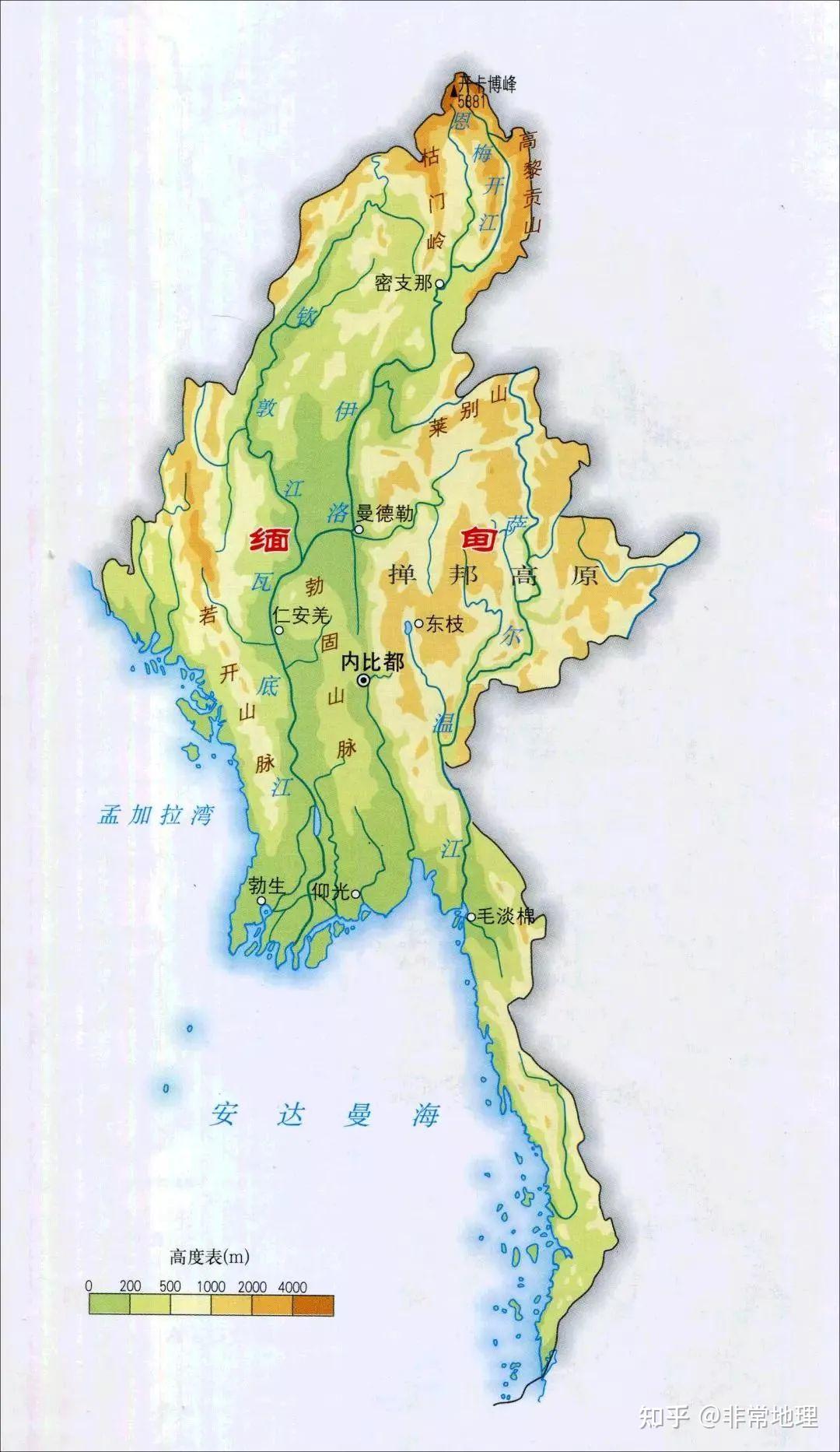 【地理】亚洲各国地形高程图(部分) - 知乎