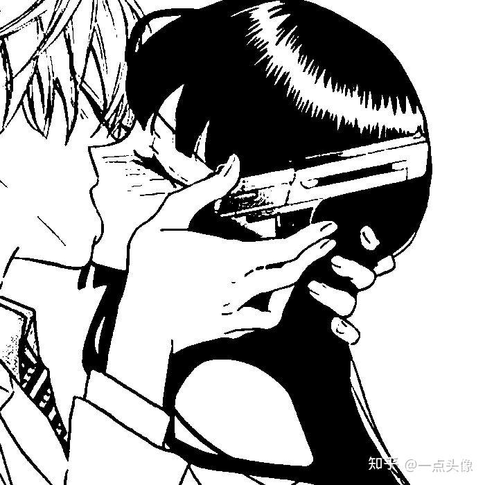 黑白动漫情头少年与爱永不老去