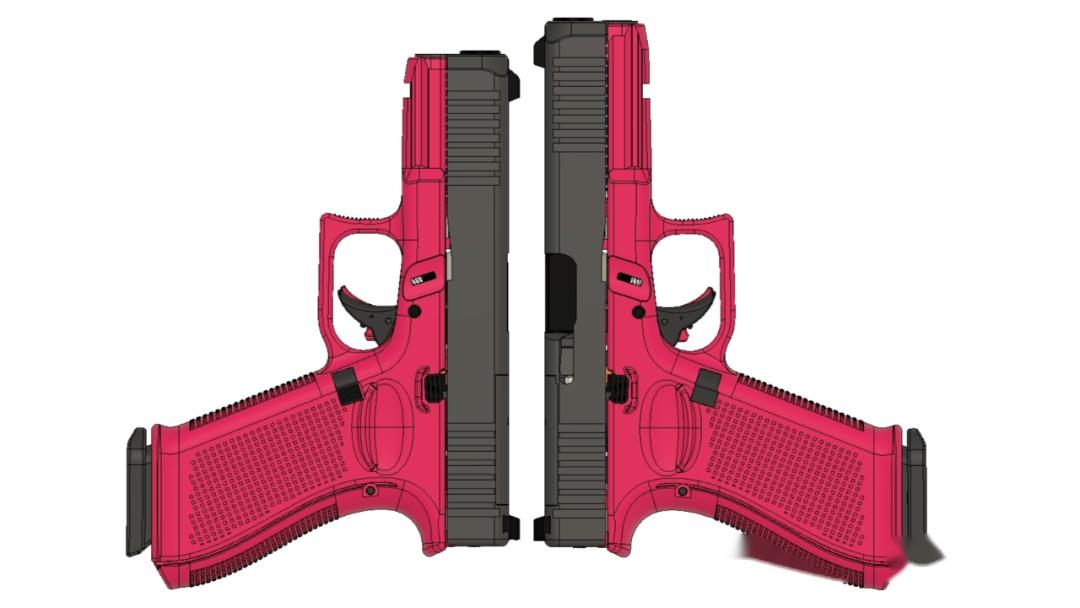 3d打印的第五代glock17手枪的结构组成图 - 知乎