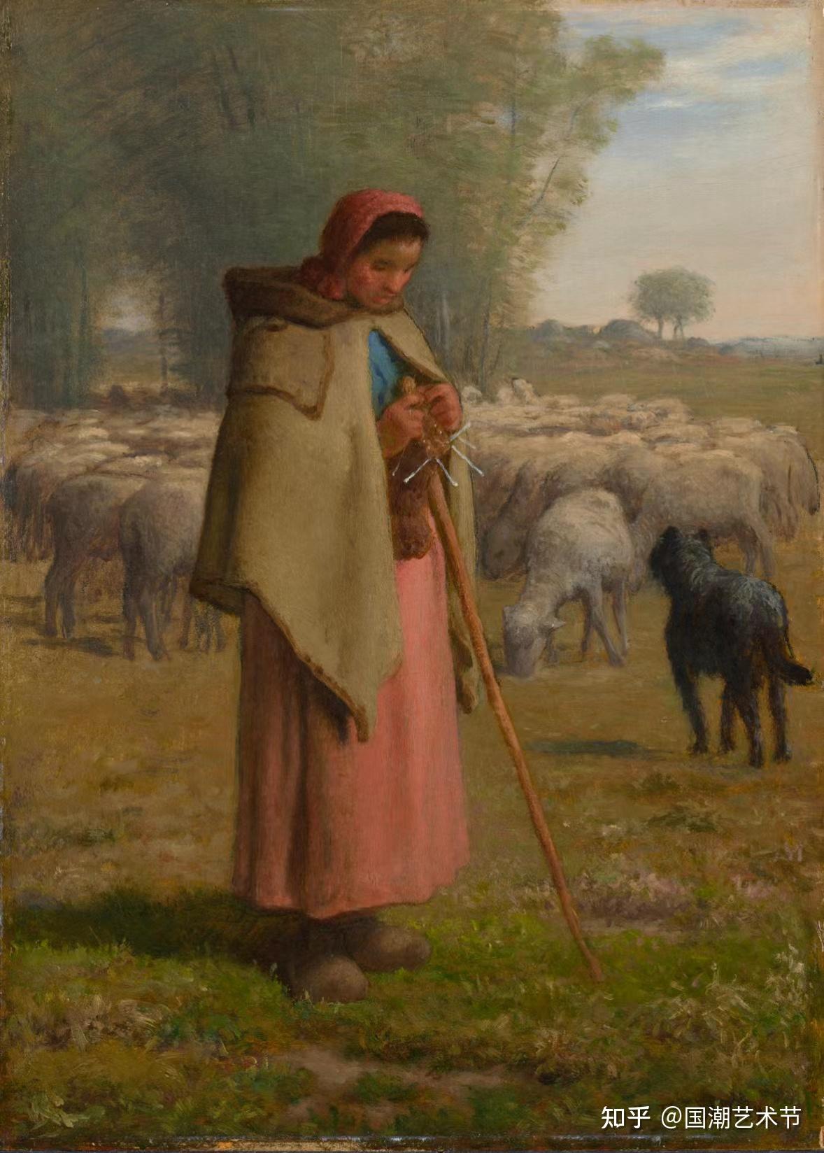国潮艺术节 感触生活 世界名画系列之旅 米勒《牧羊女和她的羊群》